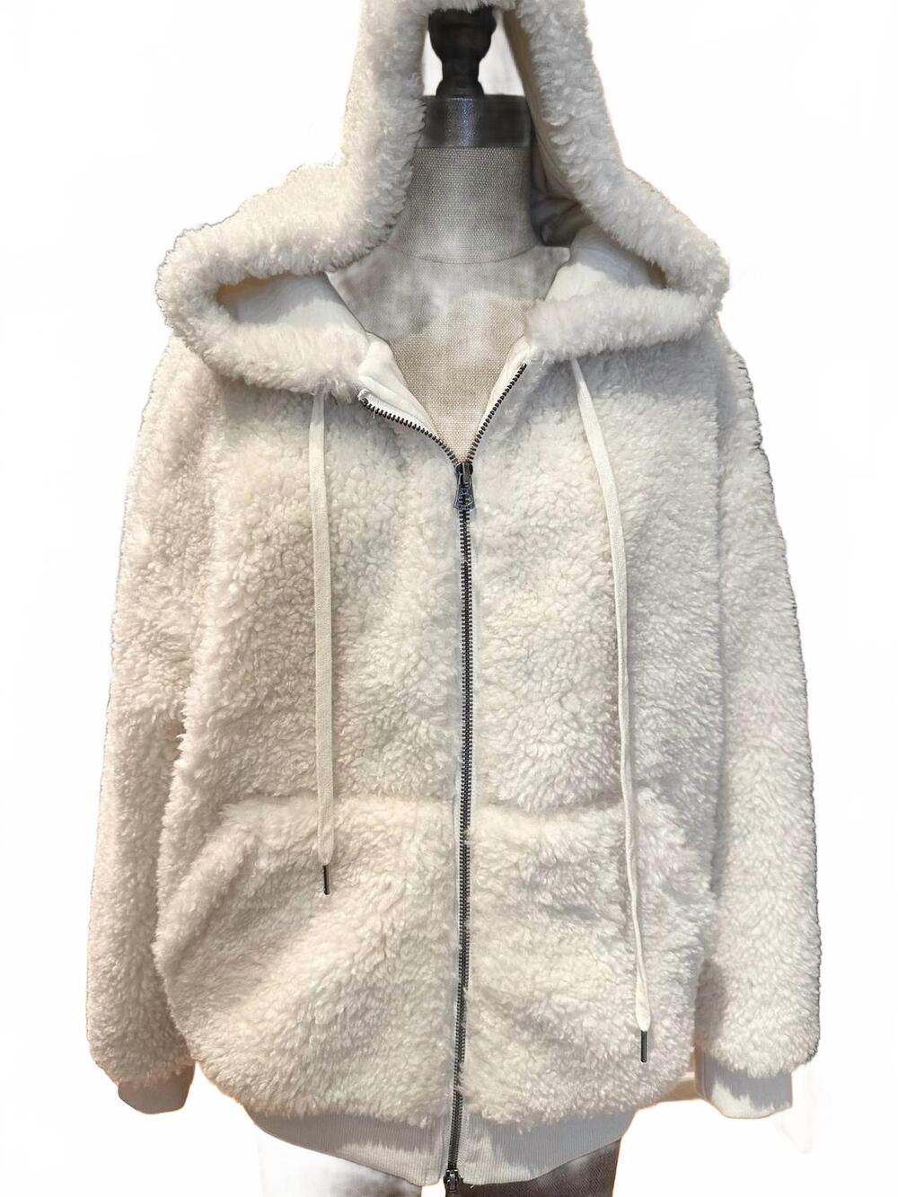 NEW DH SHOWROOM women's hoody jacket in cream